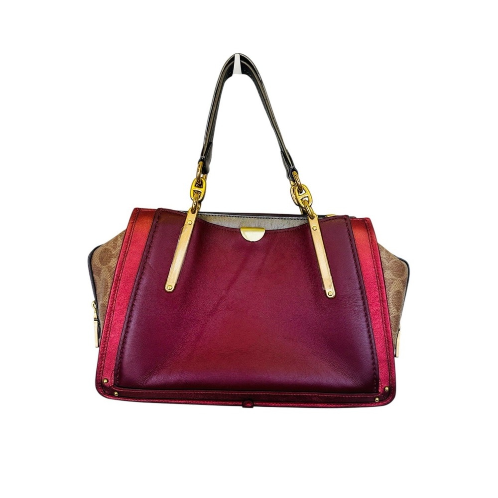 Dreamer‎ With Signature Canvas Color Blocking Coach Purple Burgundy Gray